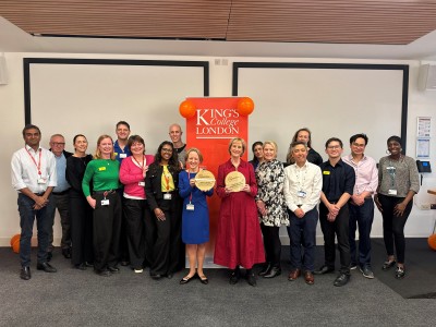 Myeloma UK personnel alongside staff from KHP Haematology