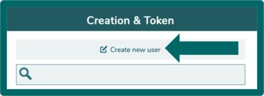 Creation and token new user screen - Life Lines - June 2022