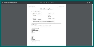 Patient summary report - Life Lines - July 2022