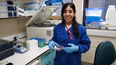 In the lab with Dr Sara El Hoss 3